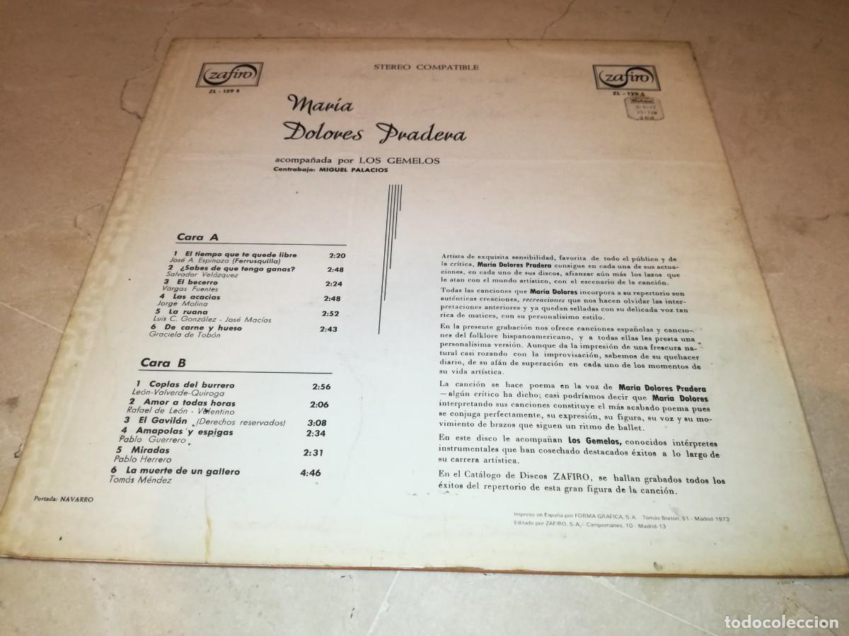 Discos de vinilo: MARIA DOLORES PRADERA-ORIGINAL 1970 - Foto 2