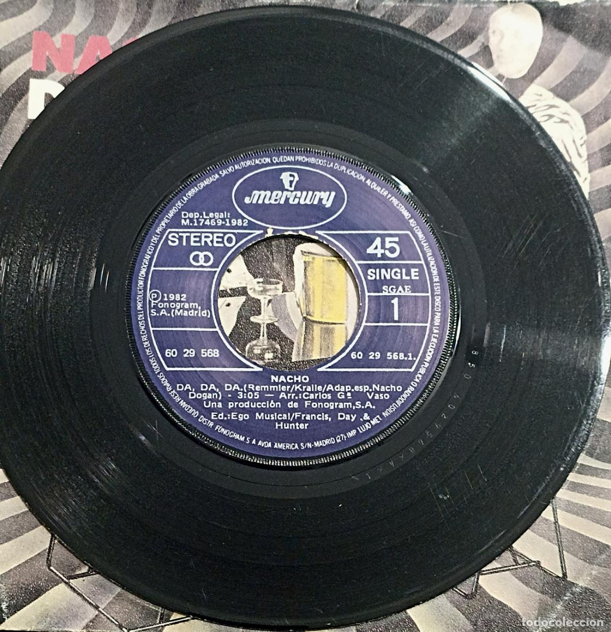 Discos de vinilo: SINGLE NACHO - DA DA DA - MERCURY 1982 - Foto 3