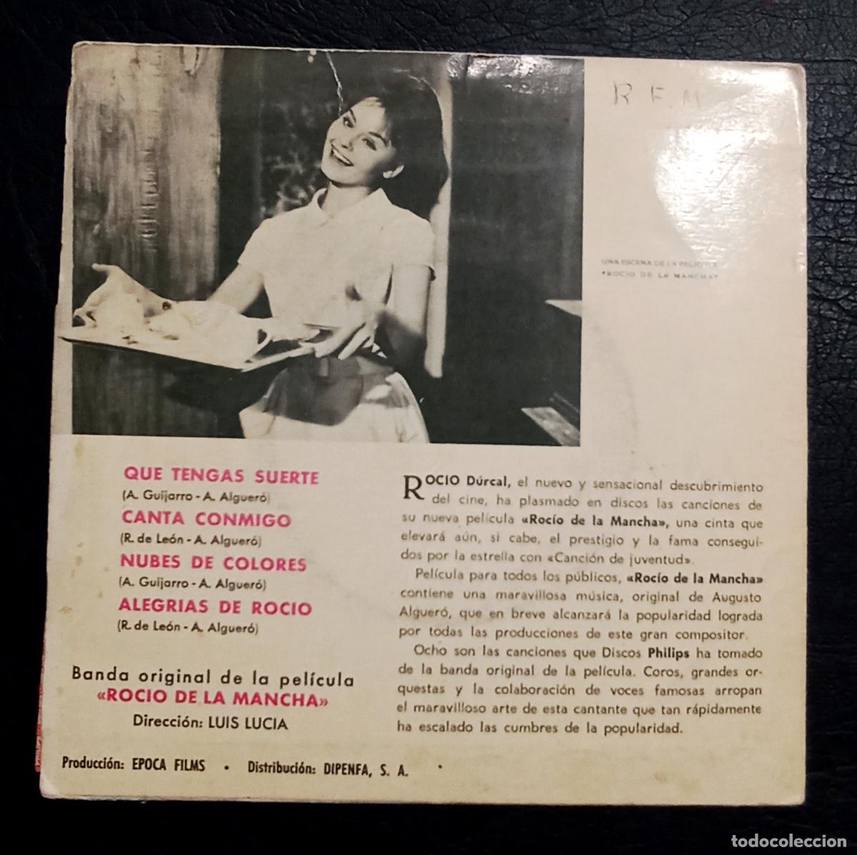 Discos de vinilo: EP ROC&Iacute;O D&Uacute;RCAL - ROC&Iacute;O DE LA MANCHA - PHILIPS 1963 - Foto 2