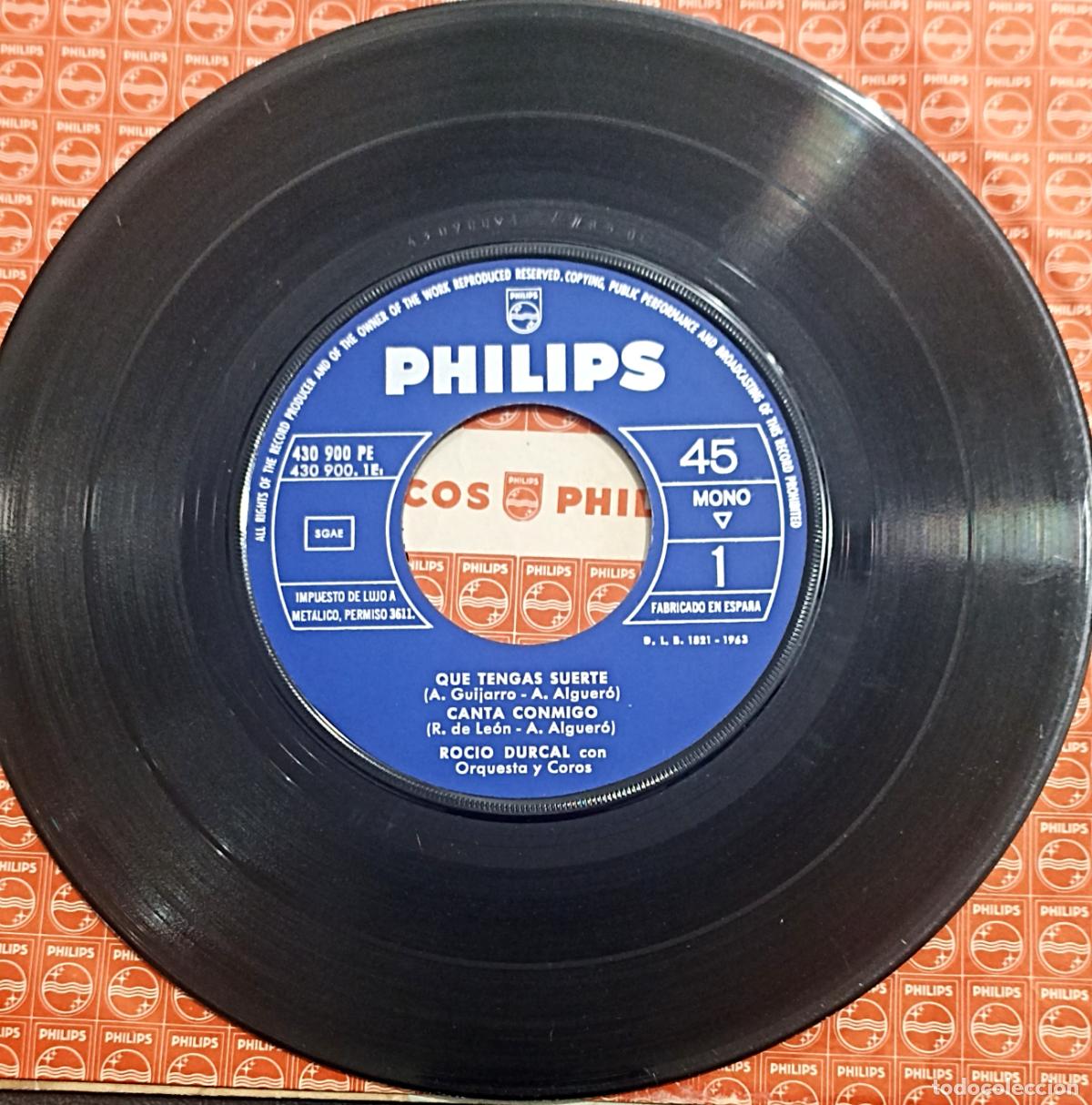 Discos de vinilo: EP ROC&Iacute;O D&Uacute;RCAL - ROC&Iacute;O DE LA MANCHA - PHILIPS 1963 - Foto 3