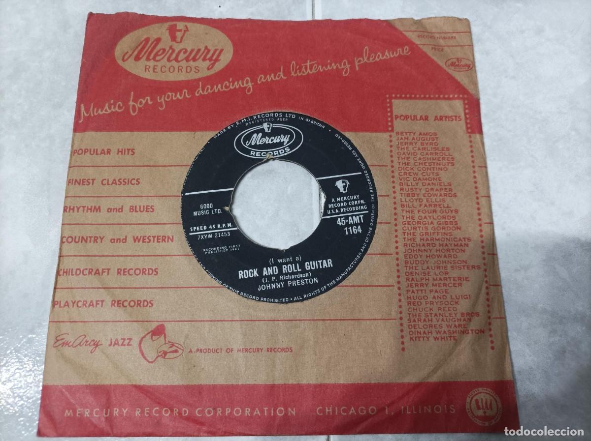 Discos de vinilo: Johnny Preston single original - Foto 2