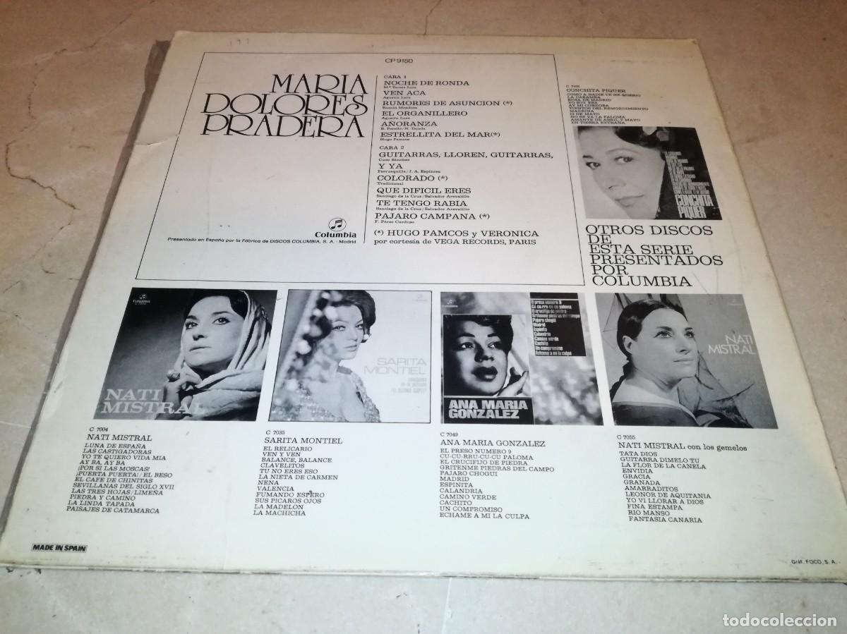 Discos de vinilo: MARIA DOLORES PRADERA-ORIGINAL 1972 - Foto 2