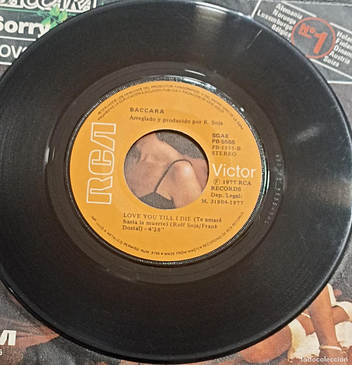 Discos de vinilo: SINGLE BACCARA - SORRY, IM A LADY - RCA 1977 - Foto 4