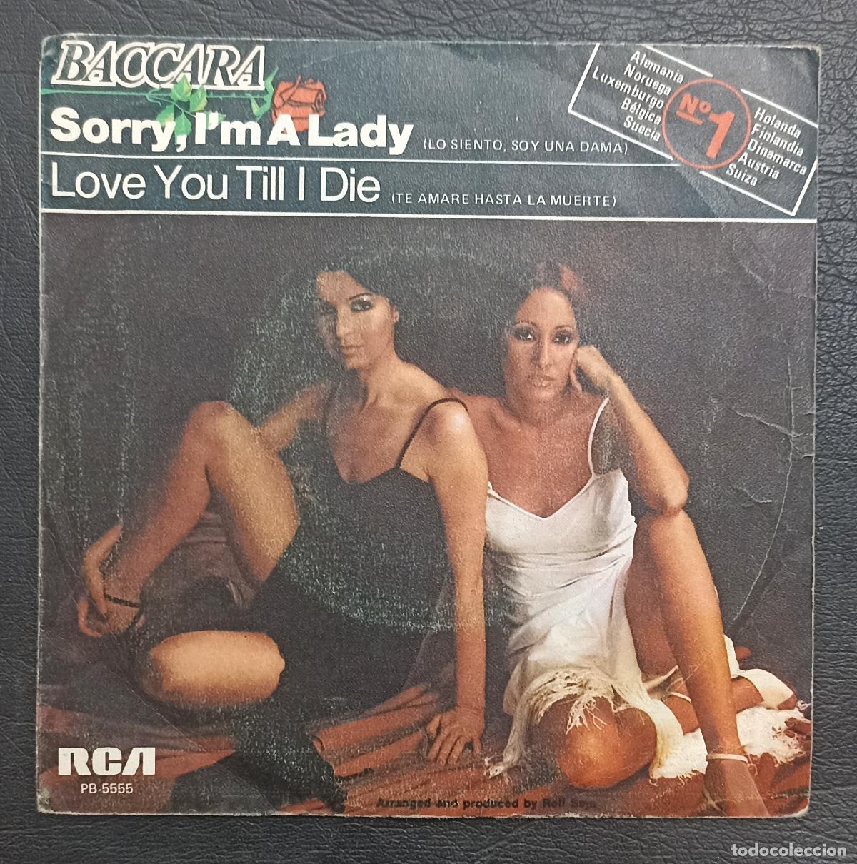 Discos de vinilo: SINGLE BACCARA - SORRY, IM A LADY - RCA 1977 - Foto 1