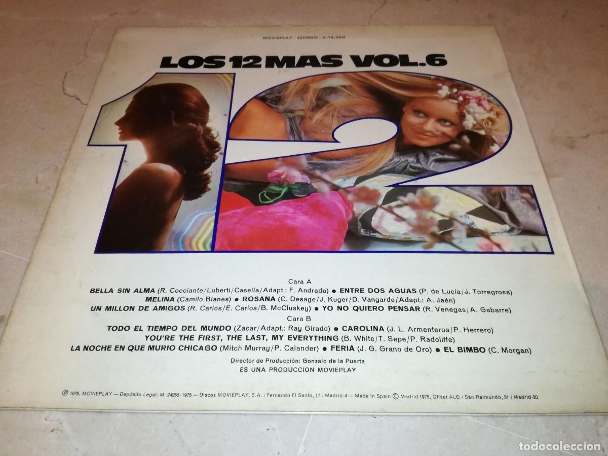 Discos de vinilo: LOS 12 MAS-VOL. 6-ORIGINAL 1976 - Foto 2