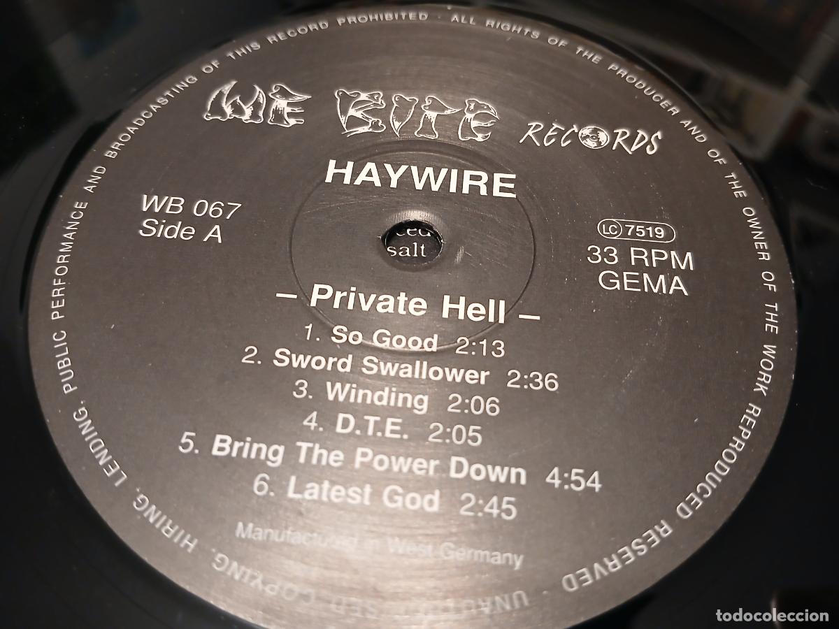 Discos de vinilo: Haywire &ndash; Private Hell- (1990) LP disco vinilo - Foto 2