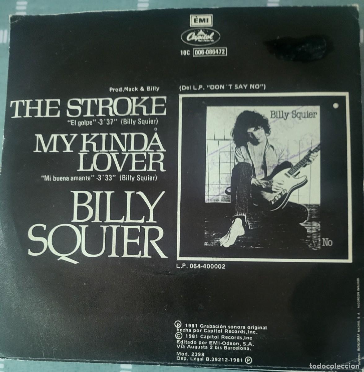 Discos de vinilo: Billy Squier single sello Capitol editado en Espa&ntilde;a a&ntilde;o 1981... - Foto 2
