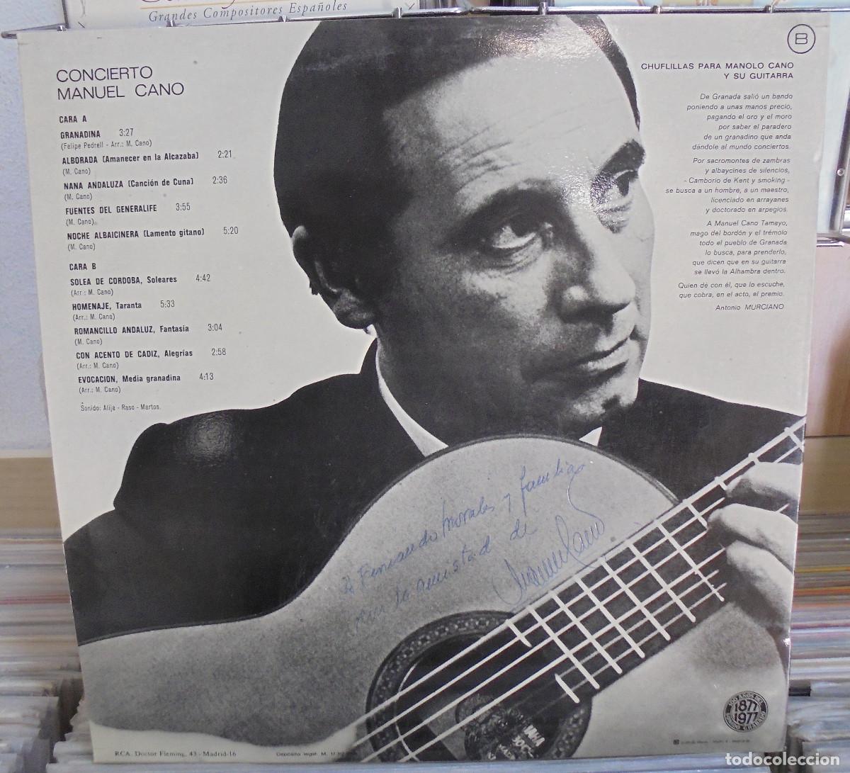 Discos de vinilo: Manuel Cano. Concierto. RCA 1976 - LP - Foto 2