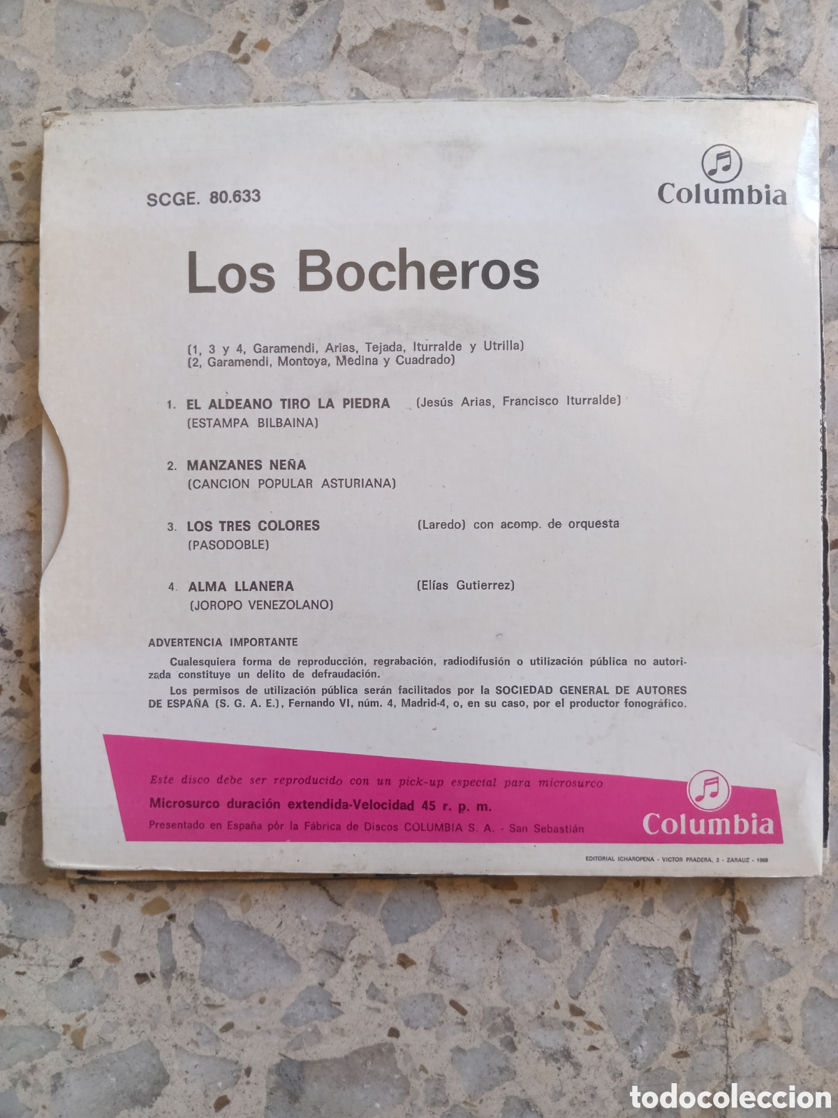 Discos de vinilo: EP LOS BOCHEROS EL ALDEANO 1963 - Foto 2
