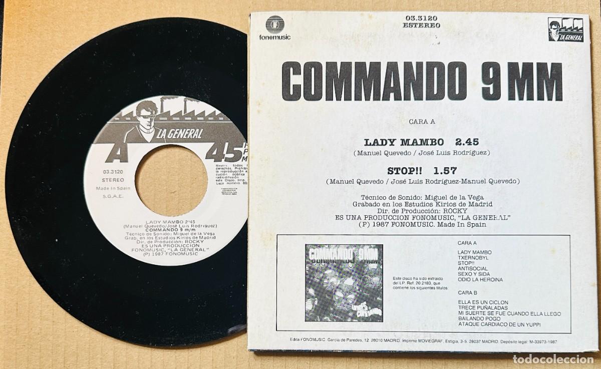 Discos de vinilo: COMANDO 9MM SINGLE LADY MAMBO LA GENERAL 1987 - Foto 2