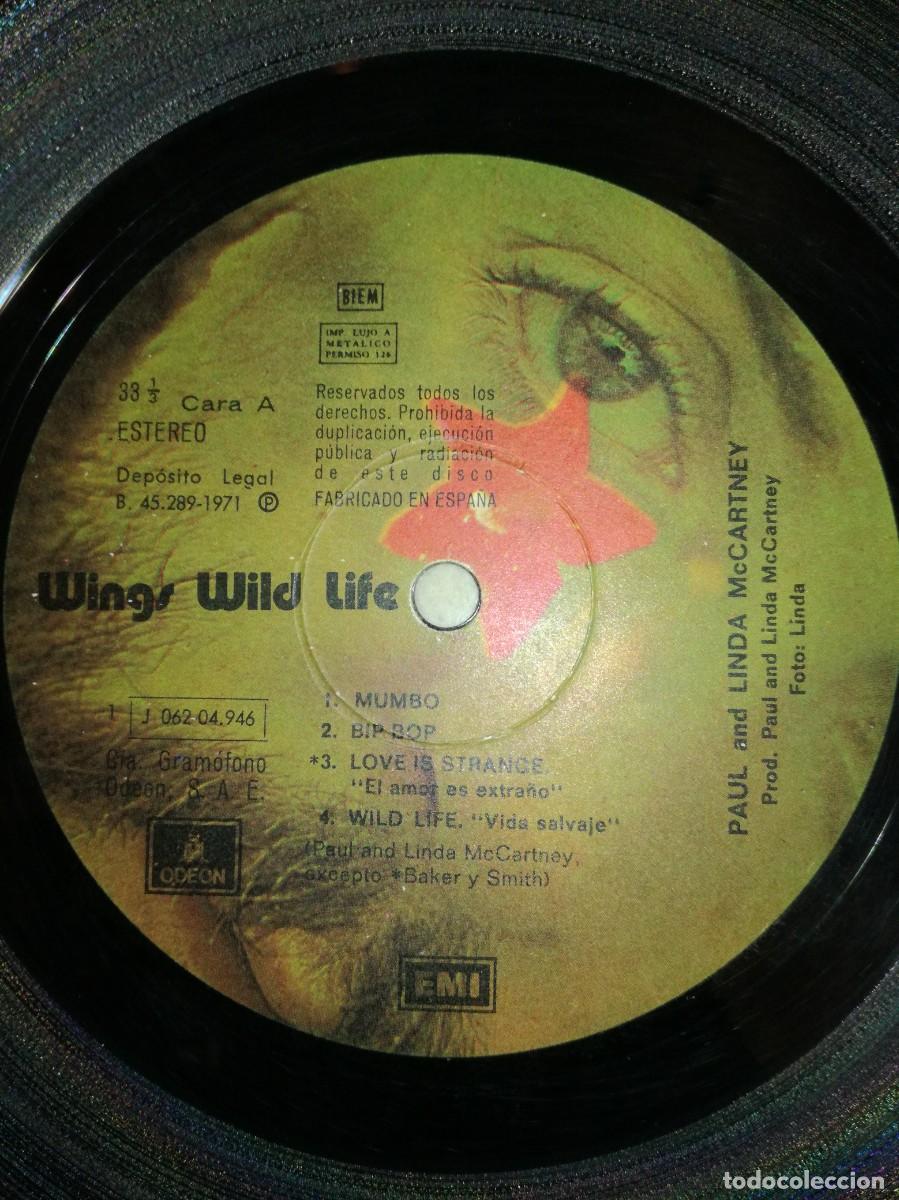 Discos de vinilo: WINGS-WILD LIFE-ORIGINAL ESPA&Ntilde;OL 1971 - Foto 3