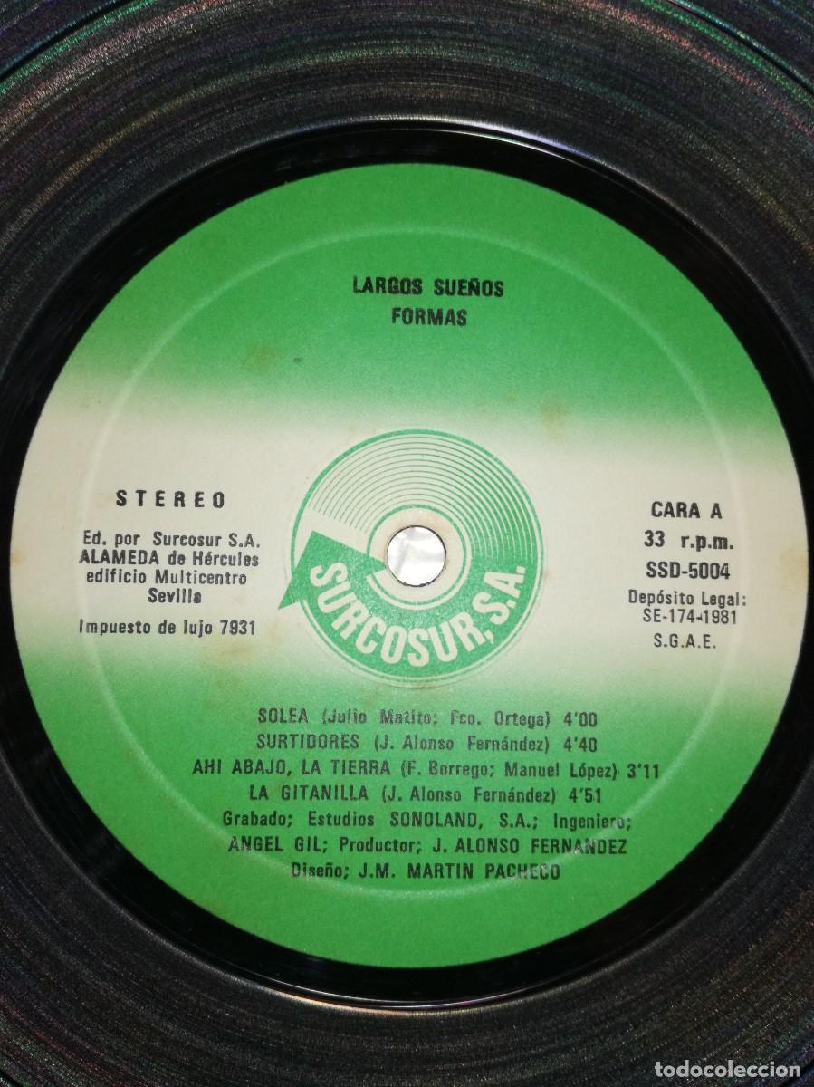 Discos de vinilo: FORMAS-LARGOS SUE&Ntilde;OS-ORIGINAL 1981-RARO Y DIF&Iacute;CIL-ROCK PROGRESIVO ANDALUZ - Foto 4