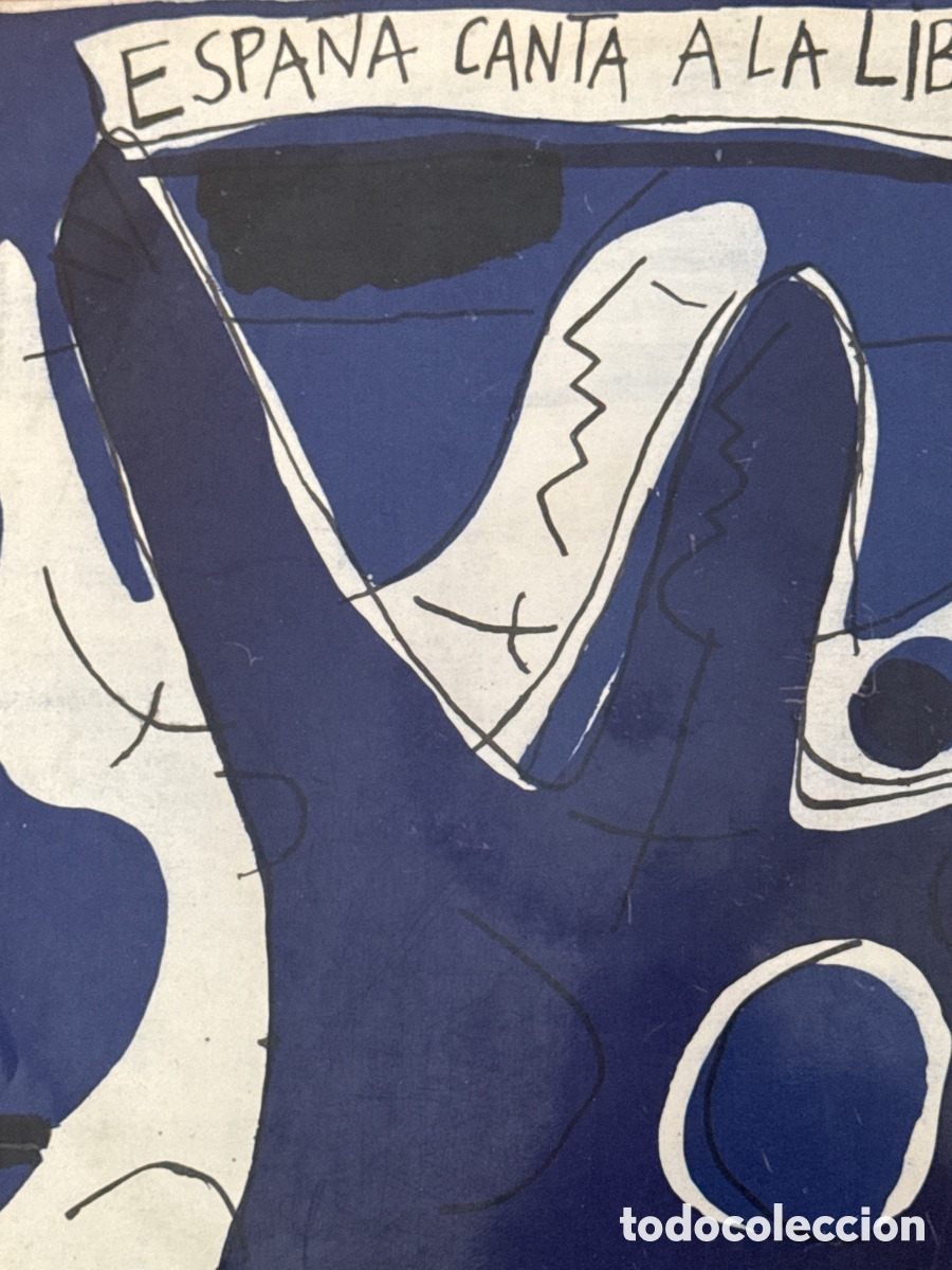 Discos de vinilo: DISCO CON CAR&Aacute;TULA DISE&Ntilde;ADA POR LUIS SEOANE. ESPA&Ntilde;A CANTA A LA LIBERTAD. RAFAEL ALBERTI. MUY RARO
