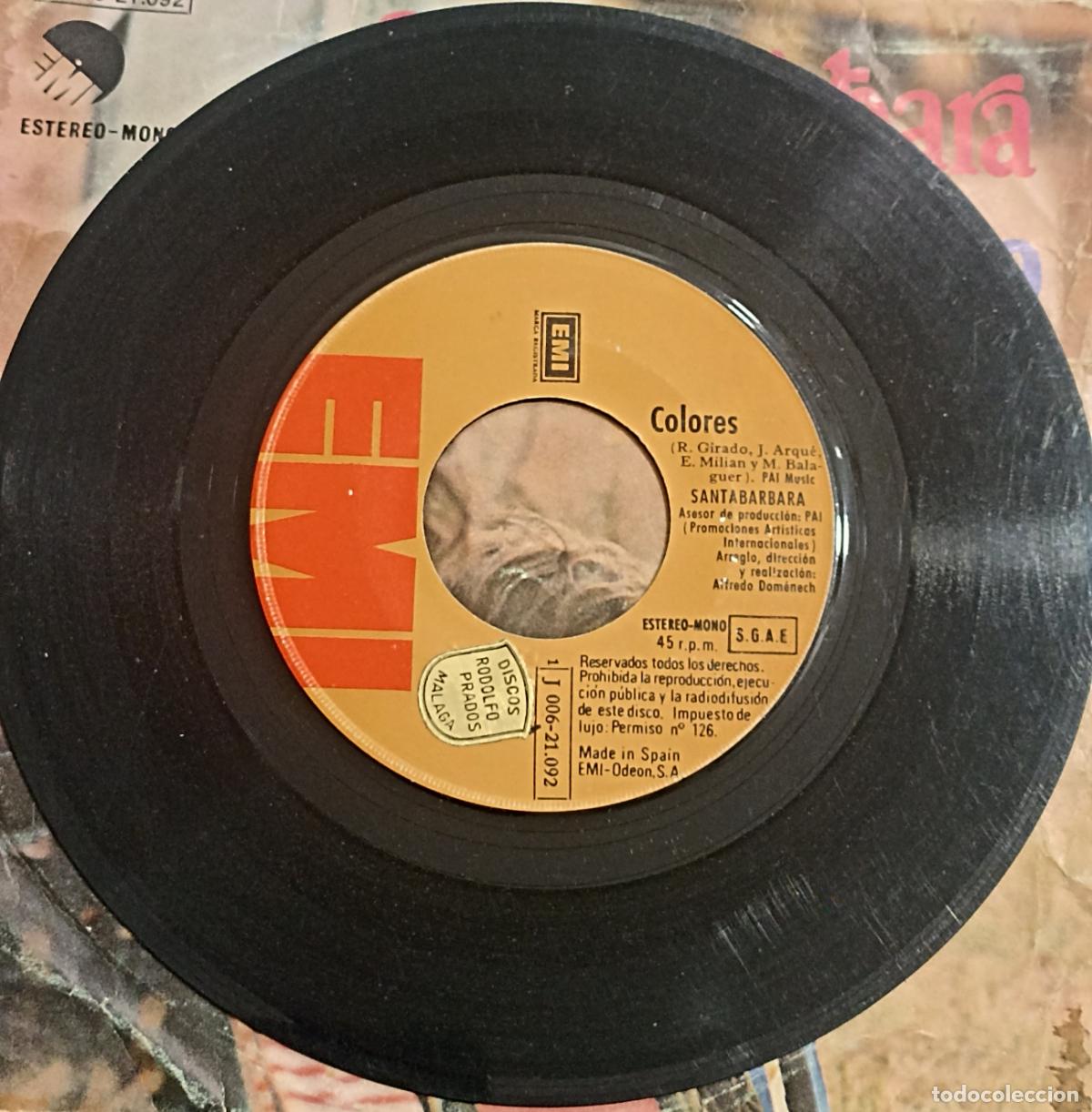 Discos de vinilo: SINGLE SANTAB&Aacute;RBARA - ADI&Oacute;S AMIGO - EMI 1974 - Foto 4
