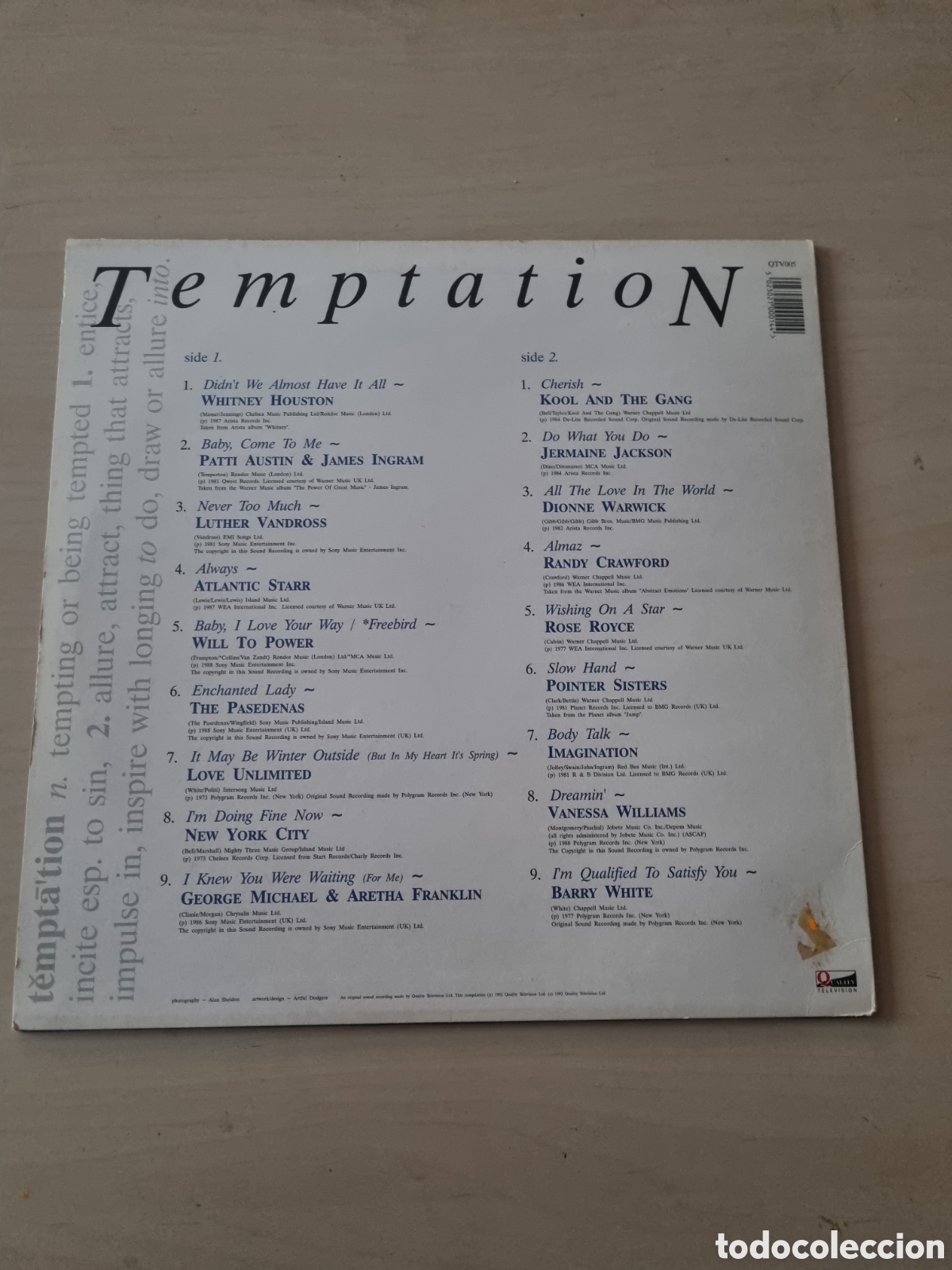 Discos de vinilo: VIN7367 temptation VINILO SEGUNDAMANO - Foto 2