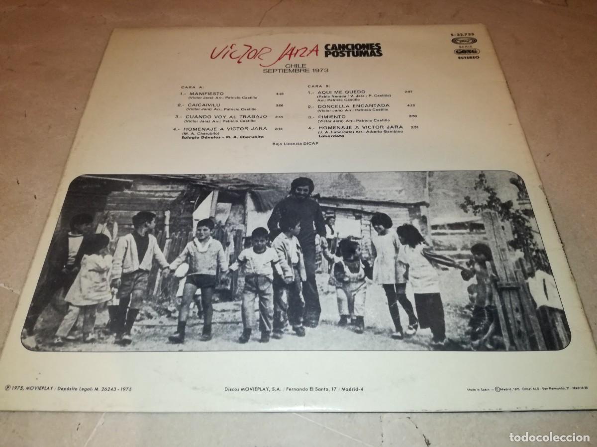 Discos de vinilo: VICTOR JARA-CANCIONES POSTUMAS-GATEFOLD-ORIGINAL 1975 - Foto 2