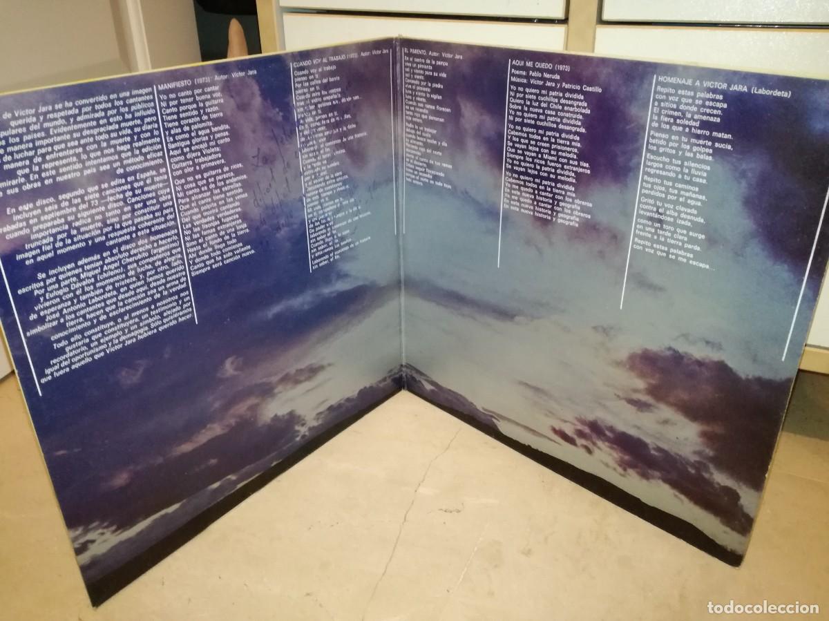 Discos de vinilo: VICTOR JARA-CANCIONES POSTUMAS-GATEFOLD-ORIGINAL 1975 - Foto 3
