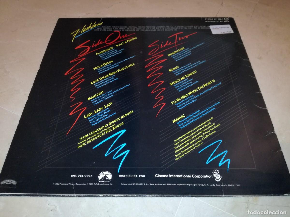 Discos de vinilo: BSO DE LA PEL&Iacute;CULA FLASHDANCE-ORIGINAL ESPA&Ntilde;OL 1983 - Foto 2