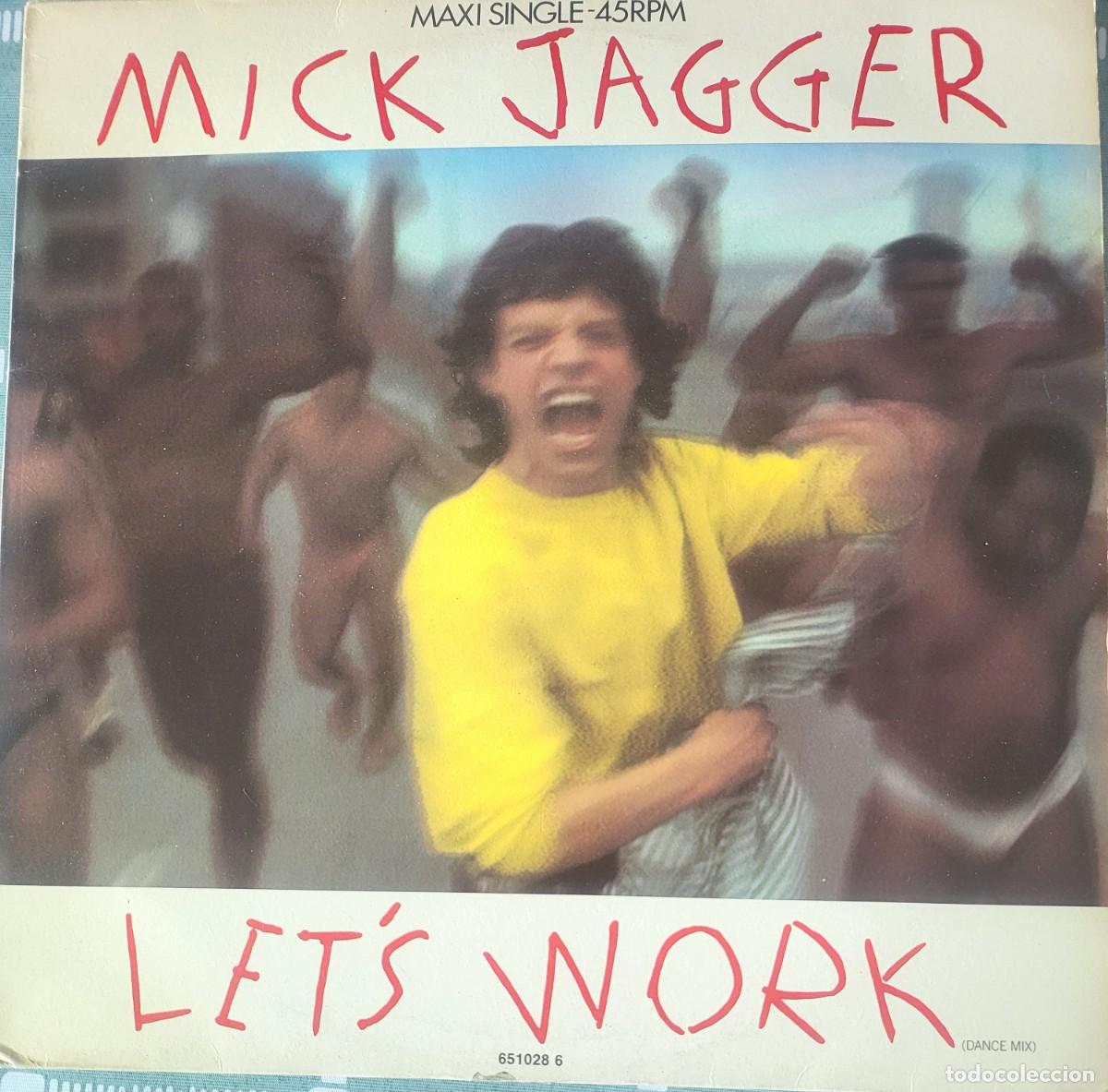 Discos de vinilo: Mick Jagger Maxi-Single sello CBS editado en Holanda a&ntilde;o 1987... - Foto 1