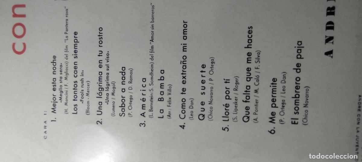 Discos de vinilo: ANDRE CON LA JUVENTUD / PHILIPS / DESPR1 - Foto 6