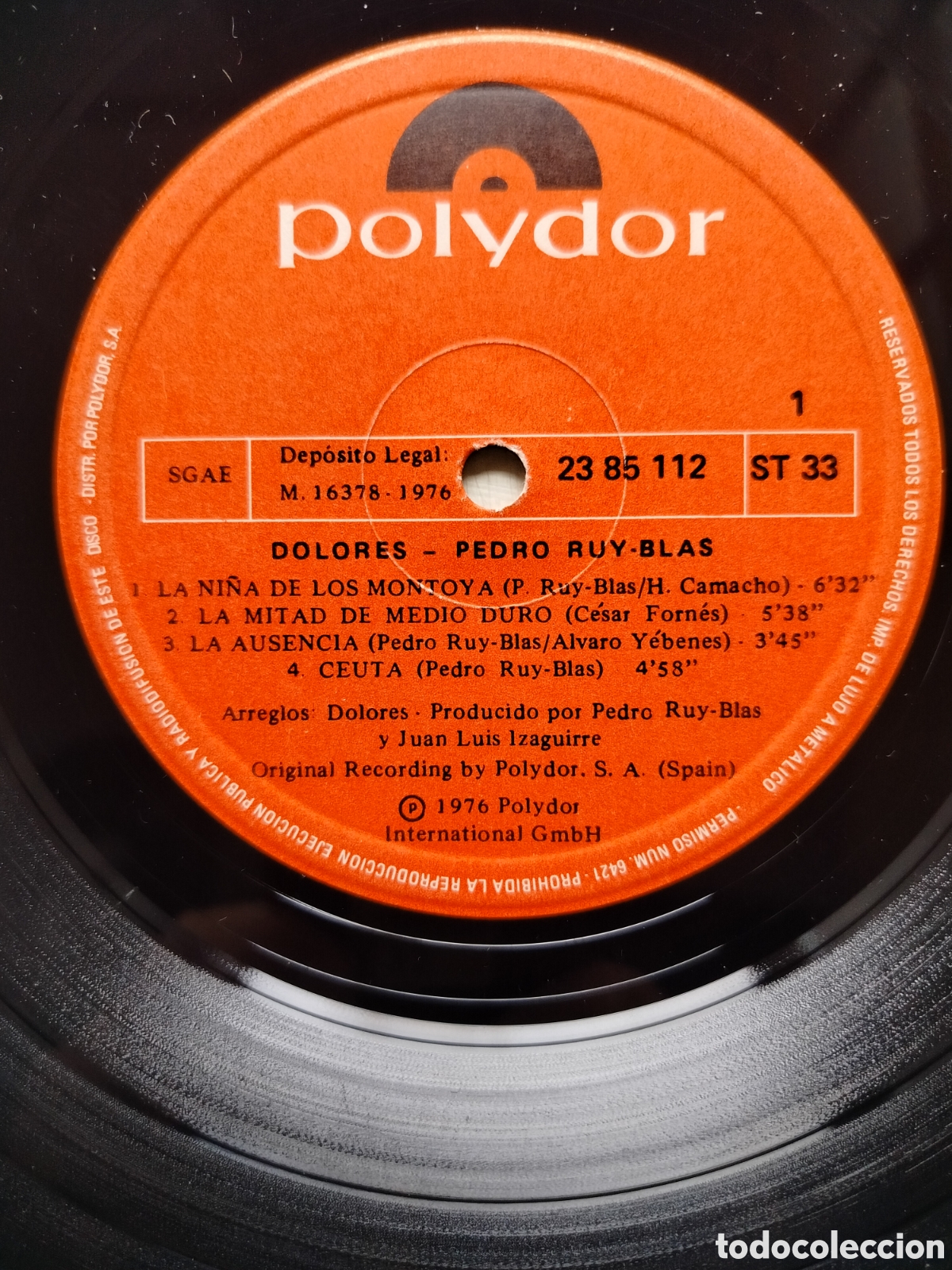 Discos de vinilo: Pedro Ruy Blas LP Dolores - Foto 1