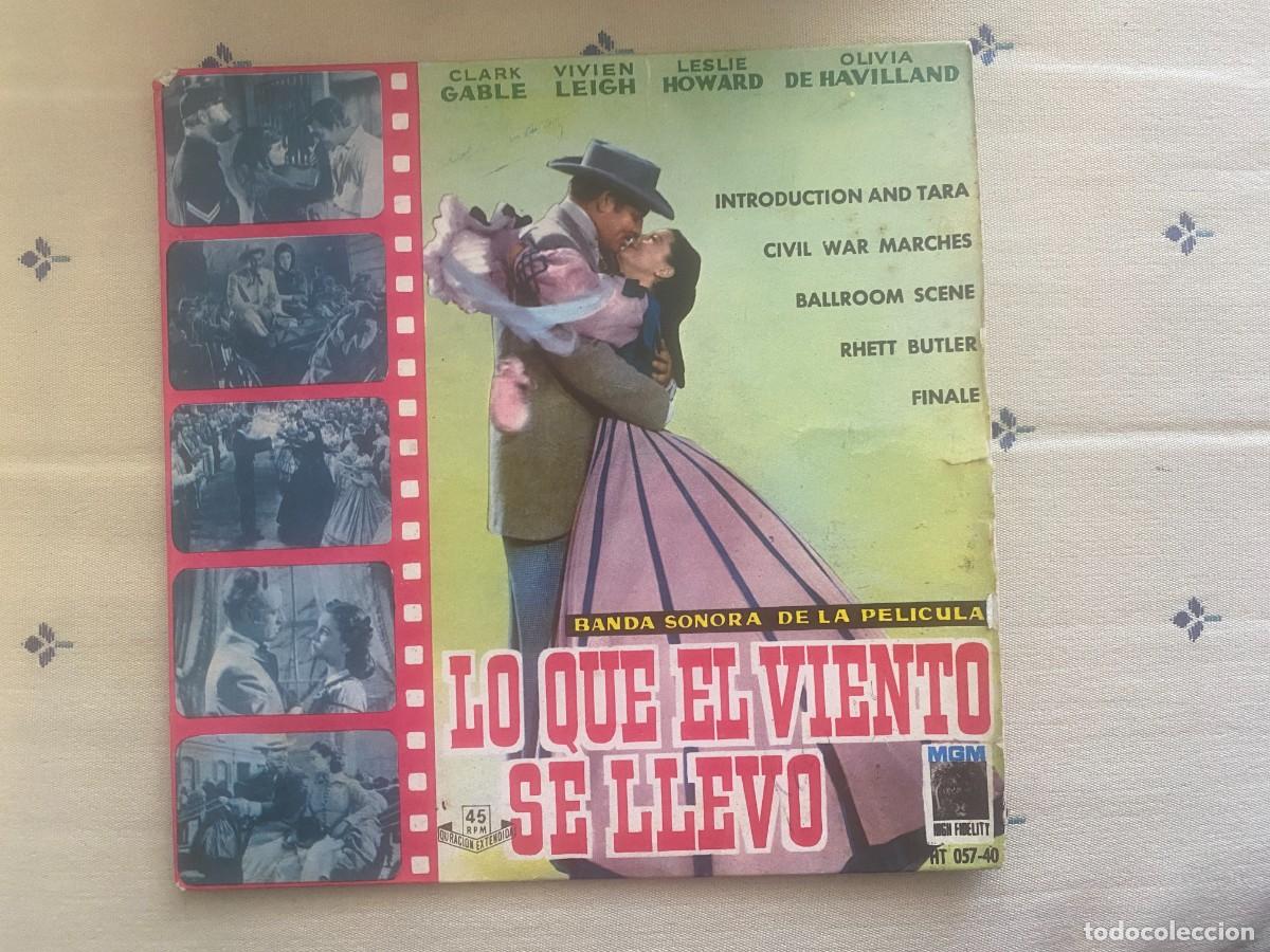 Discos de vinilo: SINGLE B. S. O. LO QUE EL VIENTO SE LLEVO... - Foto 1