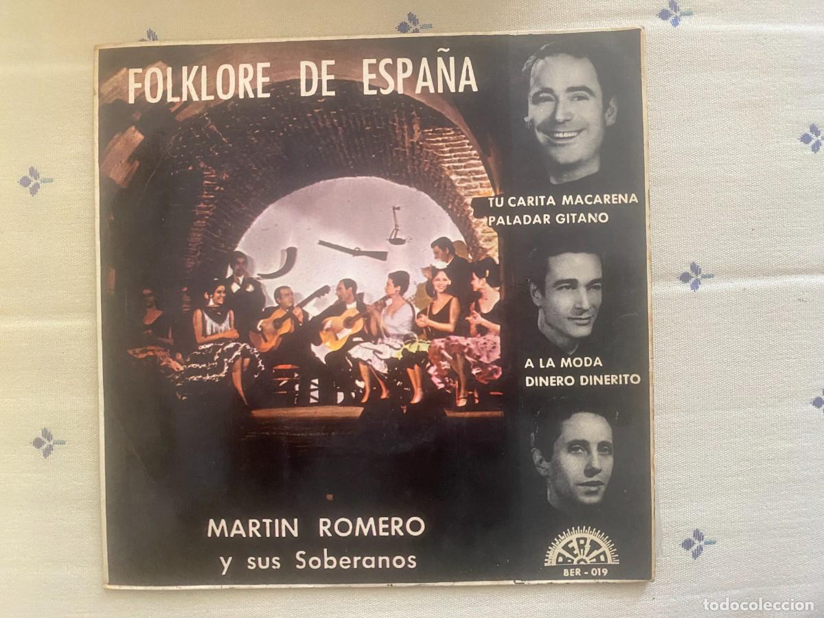Discos de vinilo: SINGLE MARTIN ROMERO - FOLKLORE DE ESPA&Ntilde;A - Foto 1