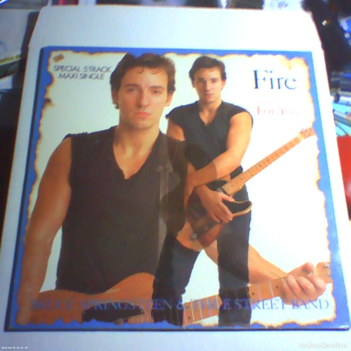 Discos de vinilo: maxi single bruce springsteen. fire. cbs 1987 spain (seminuevo) - Foto 1
