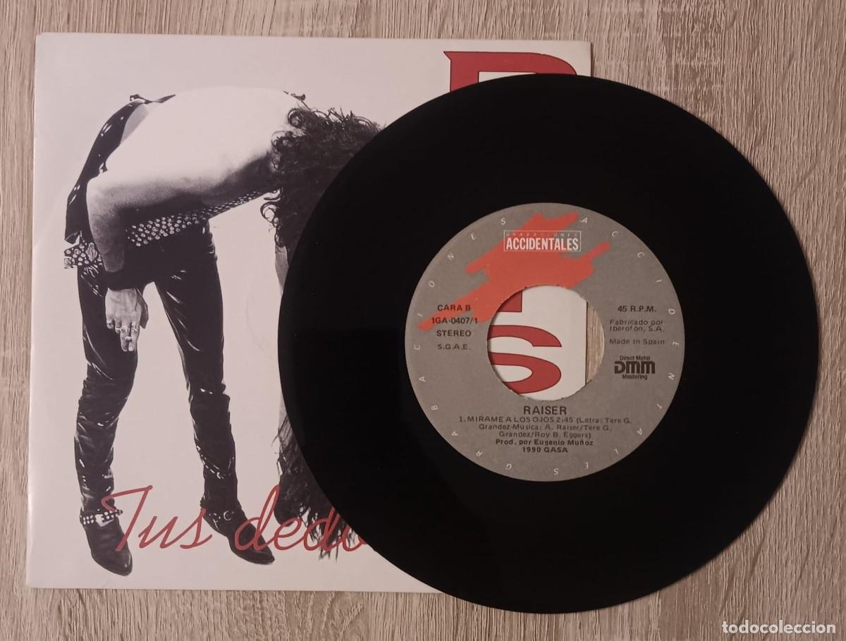 Discos de vinilo: SINGLE DISCO VINILO RAISER TUS DEDOS GASA 1990 - Foto 2