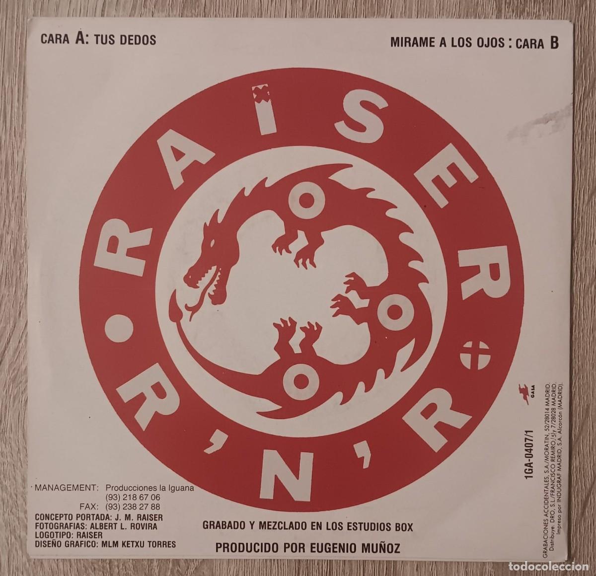 Discos de vinilo: SINGLE DISCO VINILO RAISER TUS DEDOS GASA 1990 - Foto 3