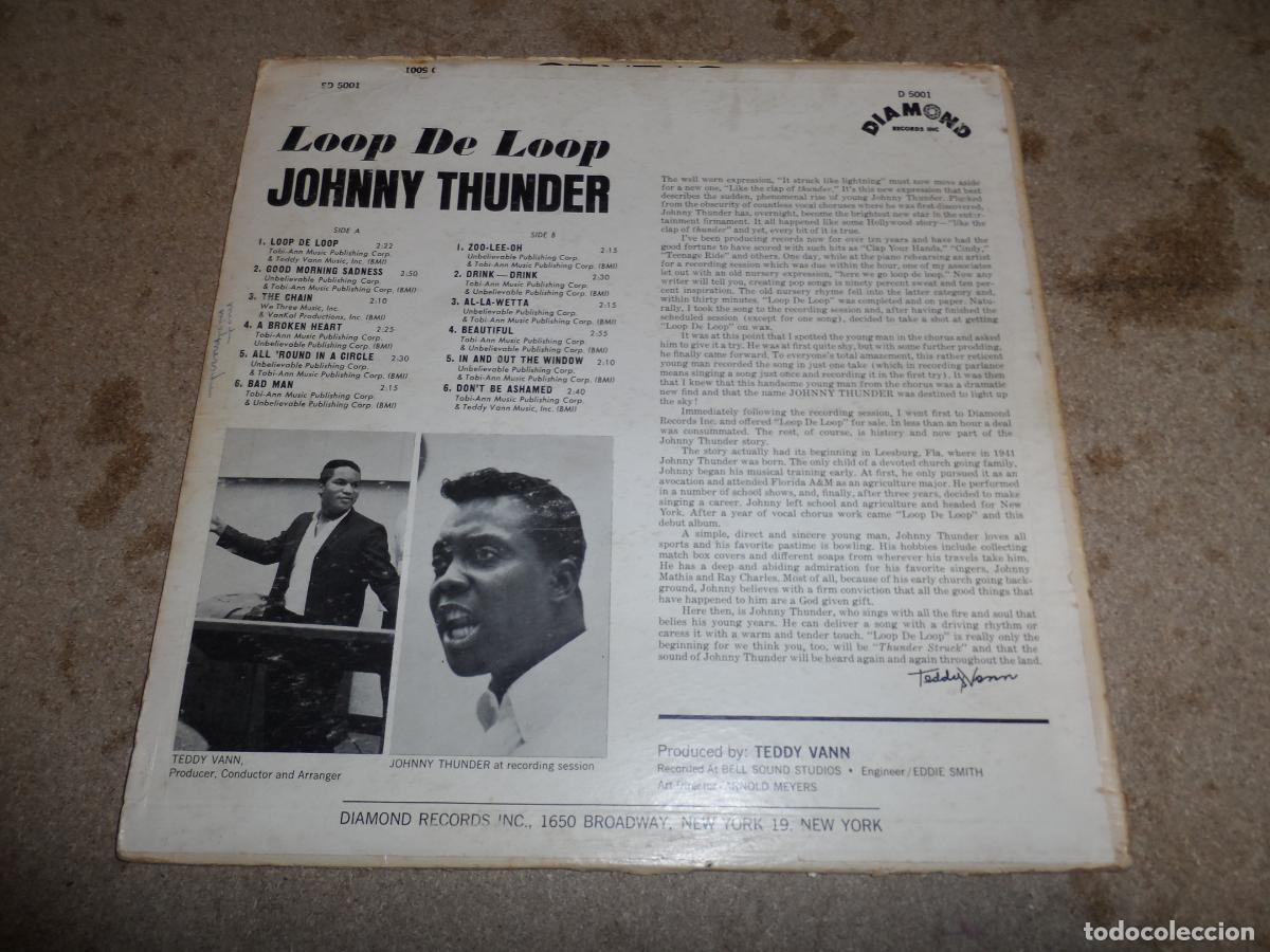 Discos de vinilo: JOHNNY THUNDER - LOOP DE LOOP (USA 1963) - Foto 2