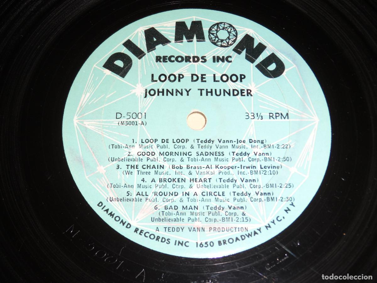 Discos de vinilo: JOHNNY THUNDER - LOOP DE LOOP (USA 1963) - Foto 3