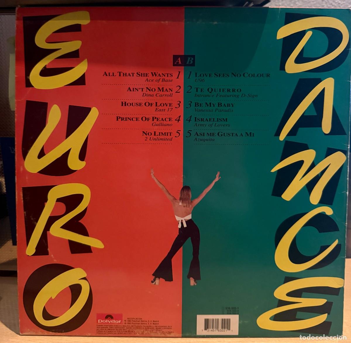 Discos de vinilo: Various &lrm;&ndash; Euro Dance. Disco vinilo. Edic. Spain. 1993 - Foto 2