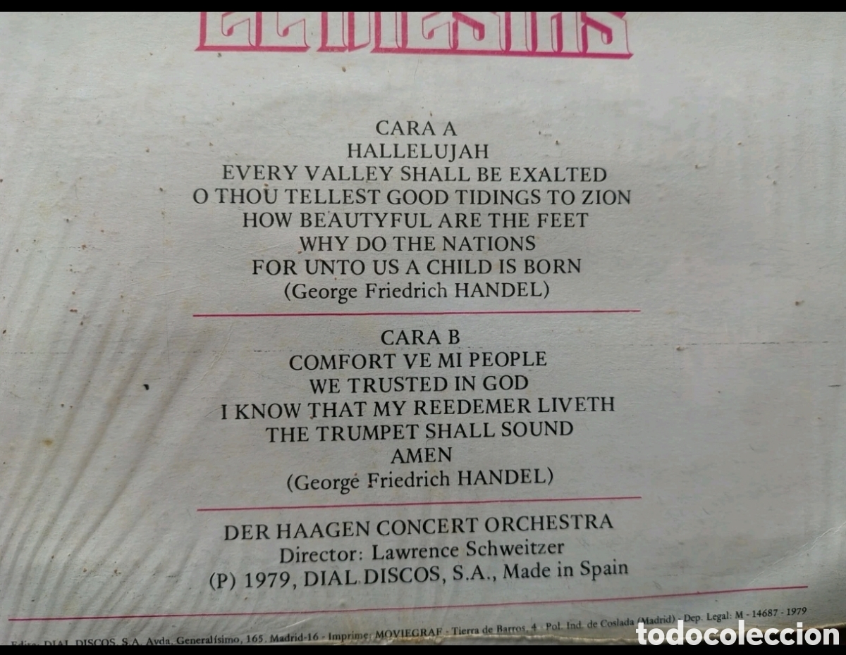 Discos de vinilo: El Mes&iacute;as (Haendel) selecci&oacute;n - Foto 2