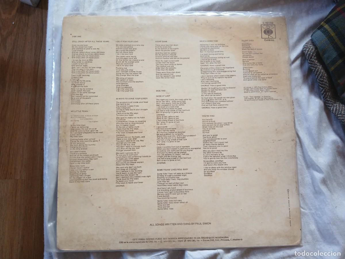 Discos de vinilo: Paul Simon &ndash; Still Crazy After All These Years - Foto 2