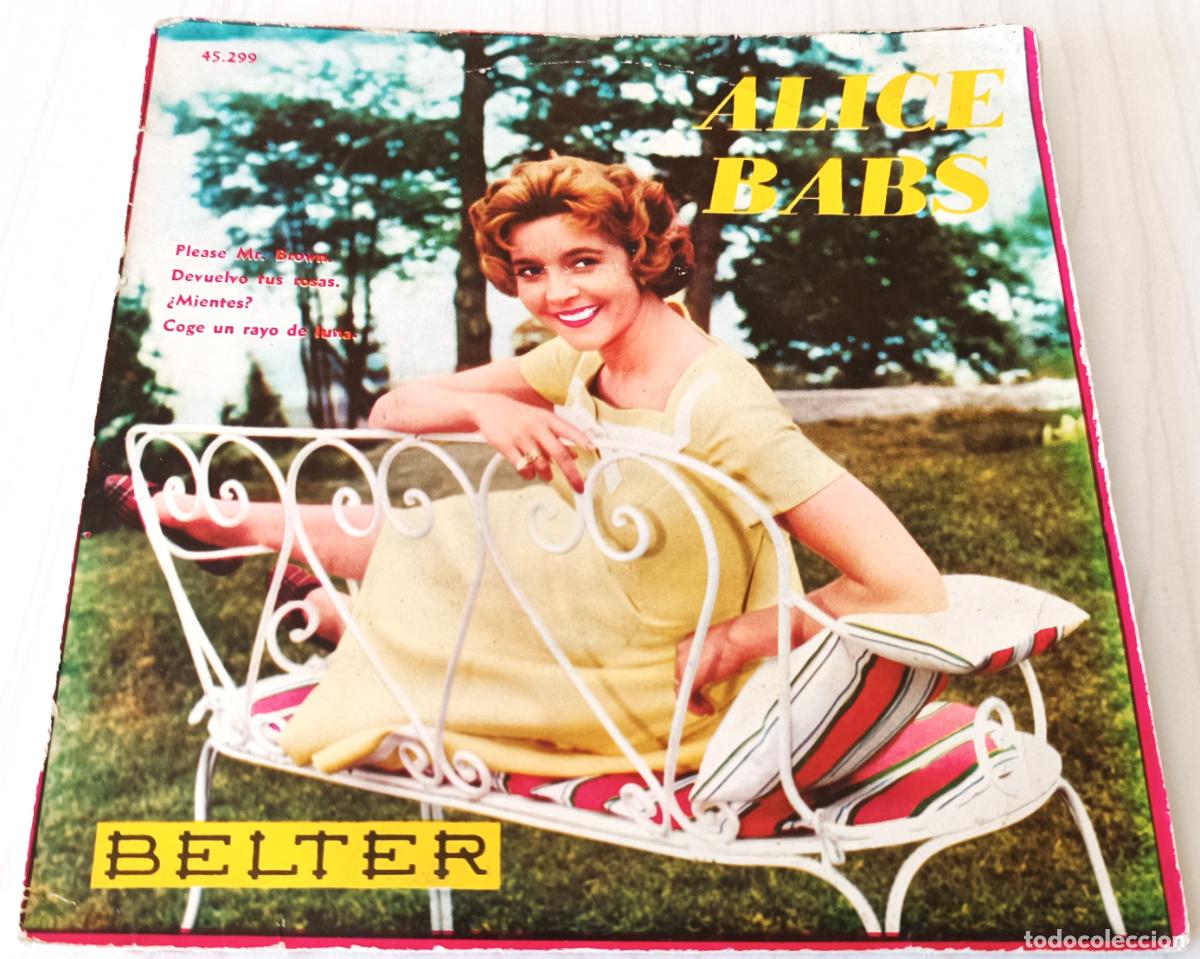 Discos de vinilo: ALICE BABS - PLEASE MR. BROWN + 3 TEMAS BELTER - 1959 - Foto 1