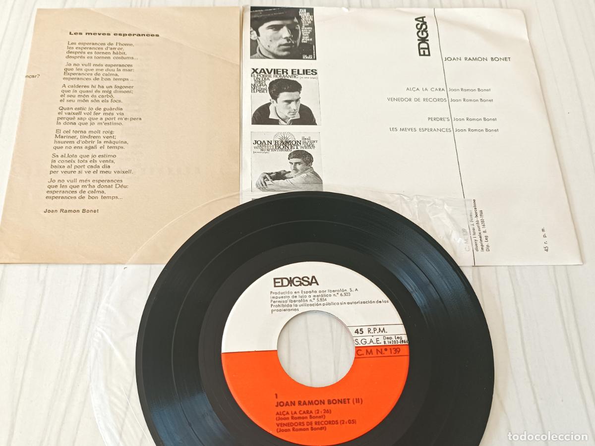 Discos de vinilo: JOAN RAMON BONET - AL&Ccedil;A LA CARA EDIGSA - 1966 - Foto 2