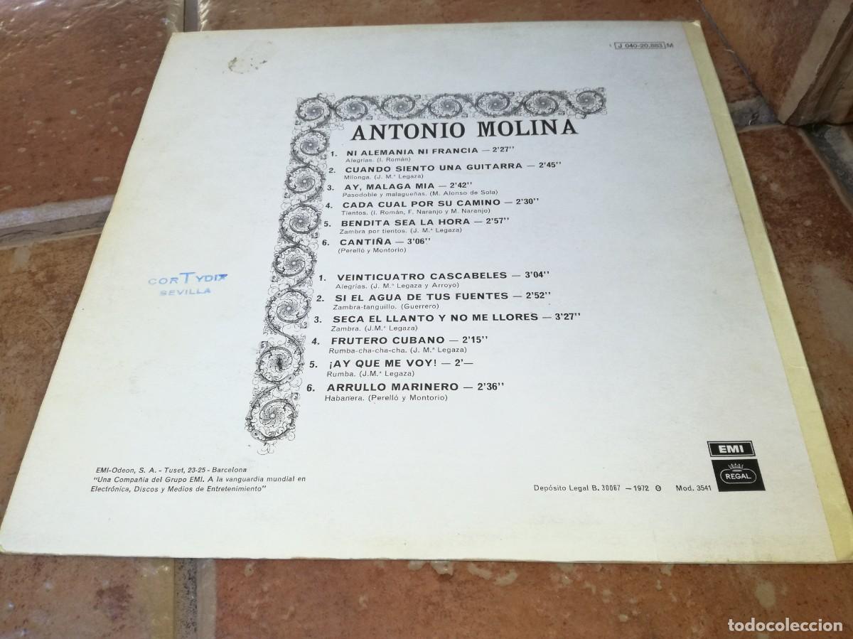 Discos de vinilo: ANTONIO MOLINA-ORIGINAL 1972 - Foto 2