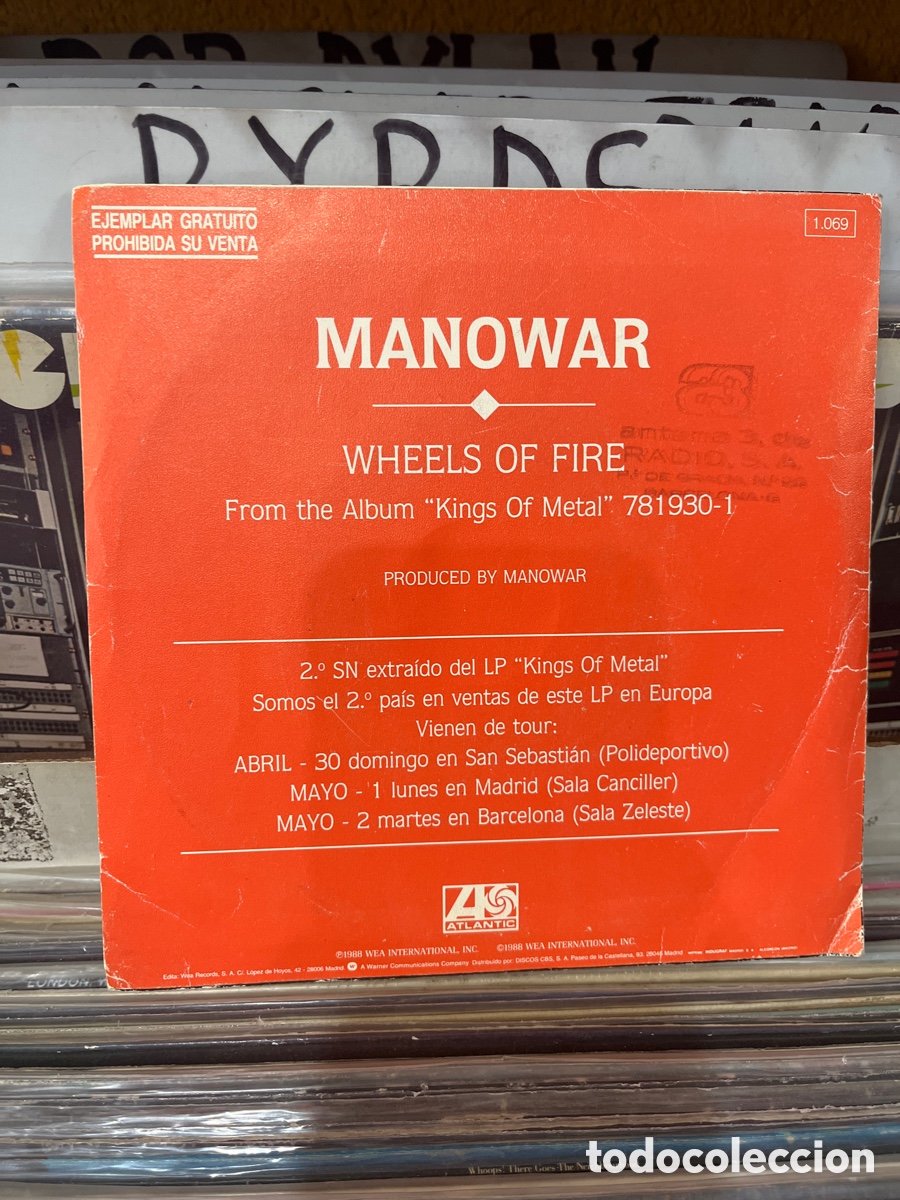 Discos de vinilo: manowar wheels of fire - Foto 2