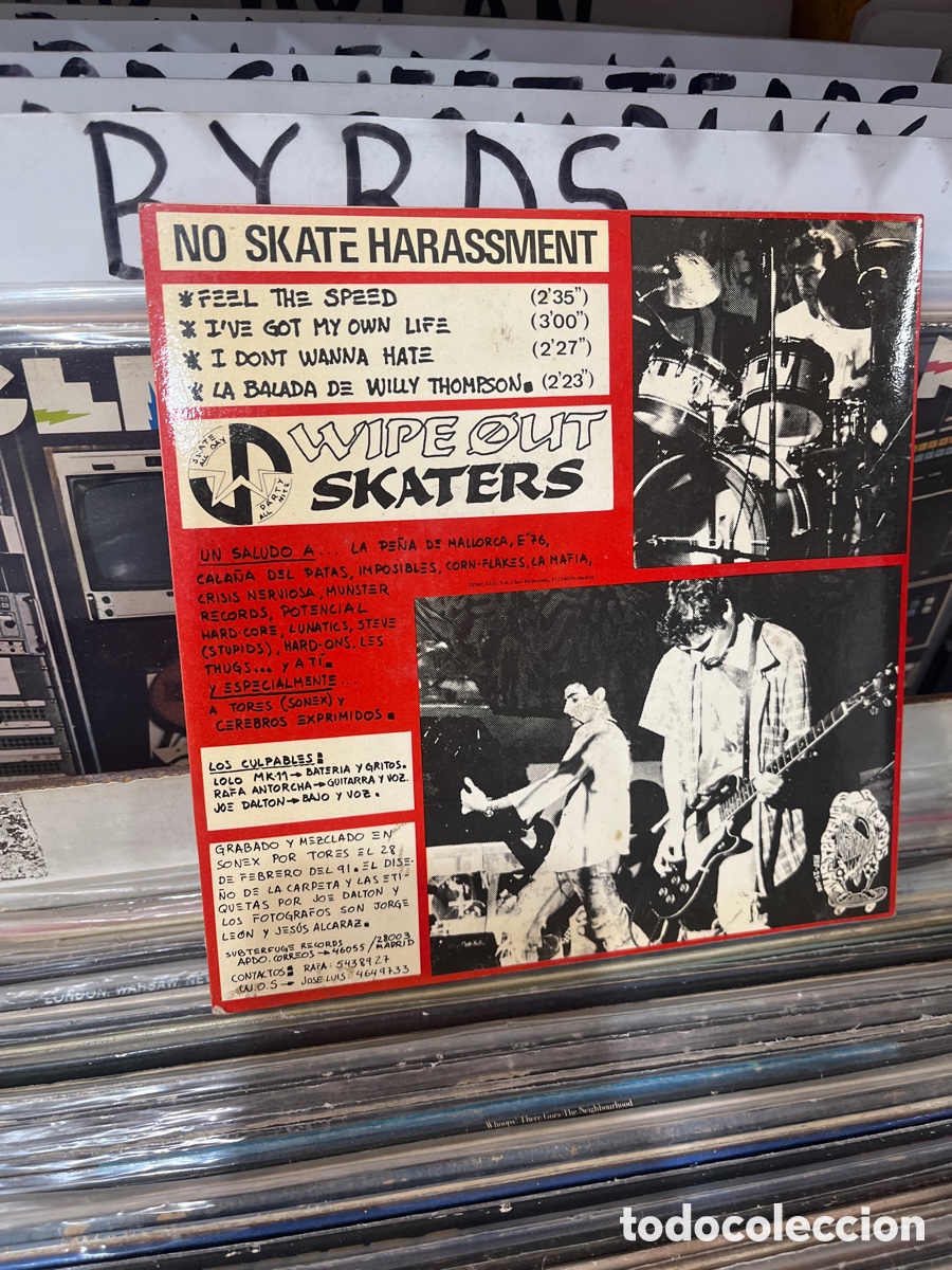 Discos de vinilo: wipe out skaters no skate harassment - Foto 2