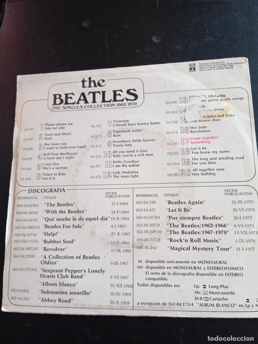 Discos de vinilo: THE BEATLES- COME TOGETHER / SOMETHING. SINGLE - Foto 2