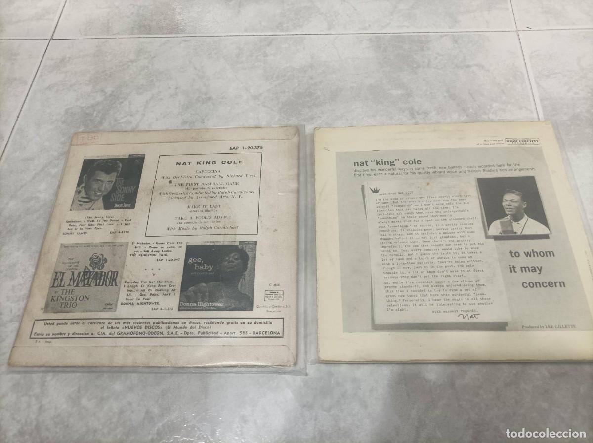 Discos de vinilo: Nat King Cole lote dos eps - Foto 2