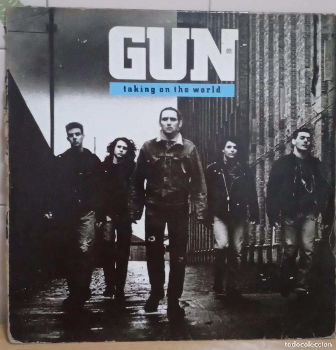 Discos de vinilo: GUN - TAKING ON THE WORLD - SPAIN 1989 - Foto 1