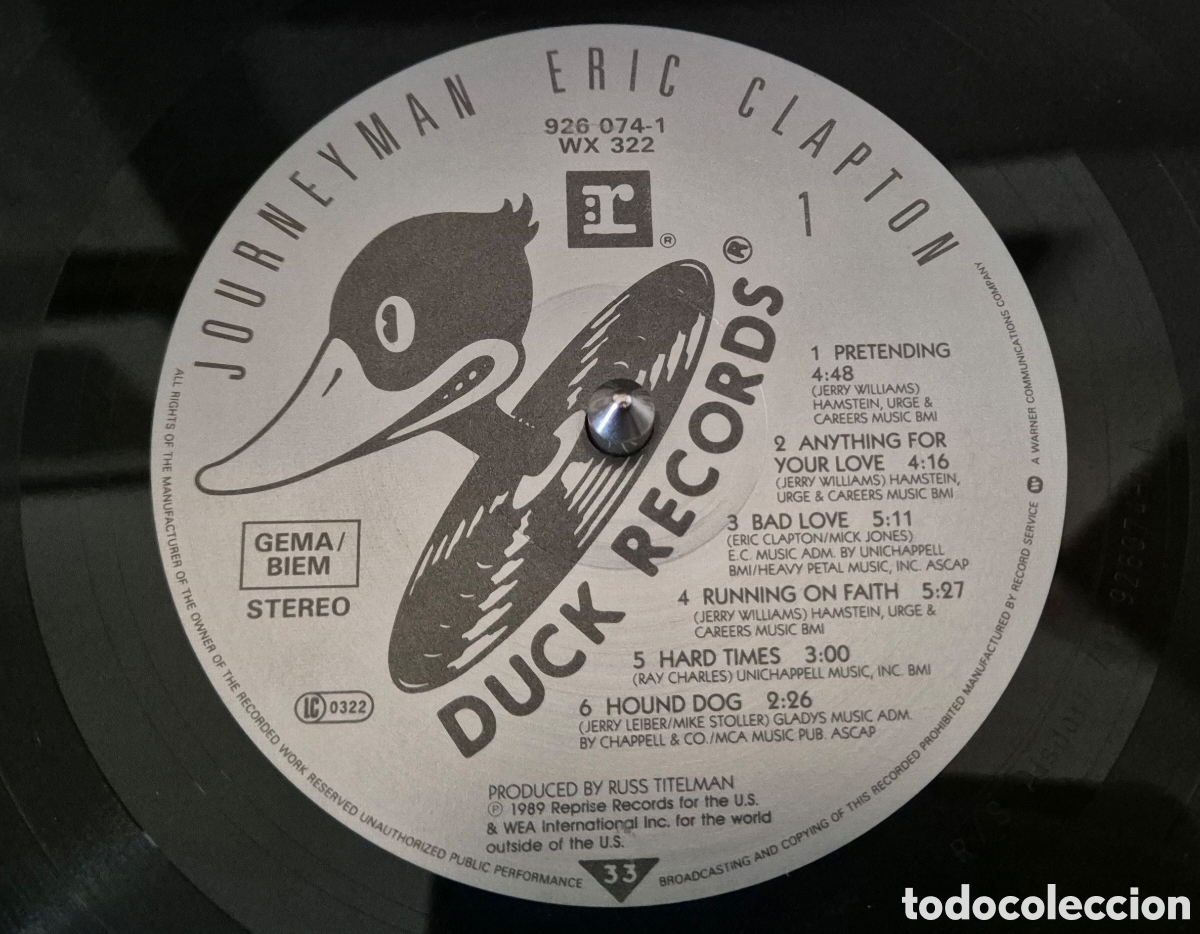 Discos de vinilo: Eric Clapton &ndash; Journeyman Lp 1989 - Foto 5