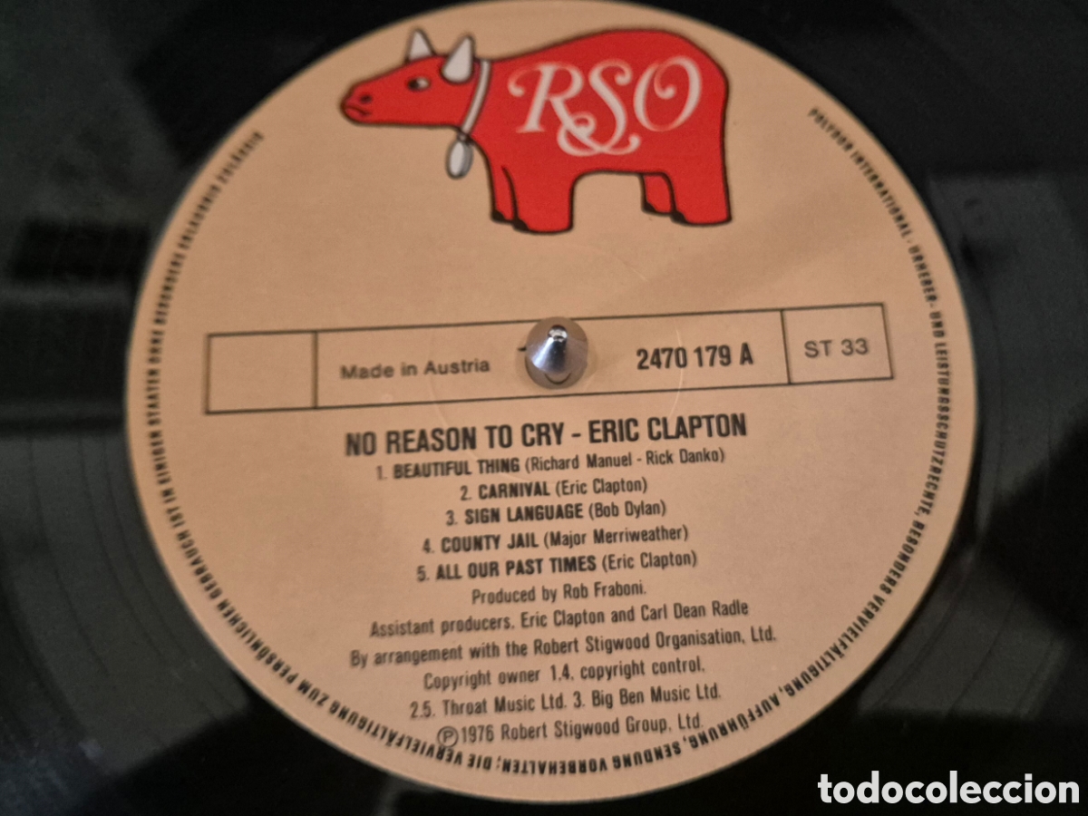 Discos de vinilo: Eric Clapton &ndash; No Reason To Cry Lp Austria - Foto 5