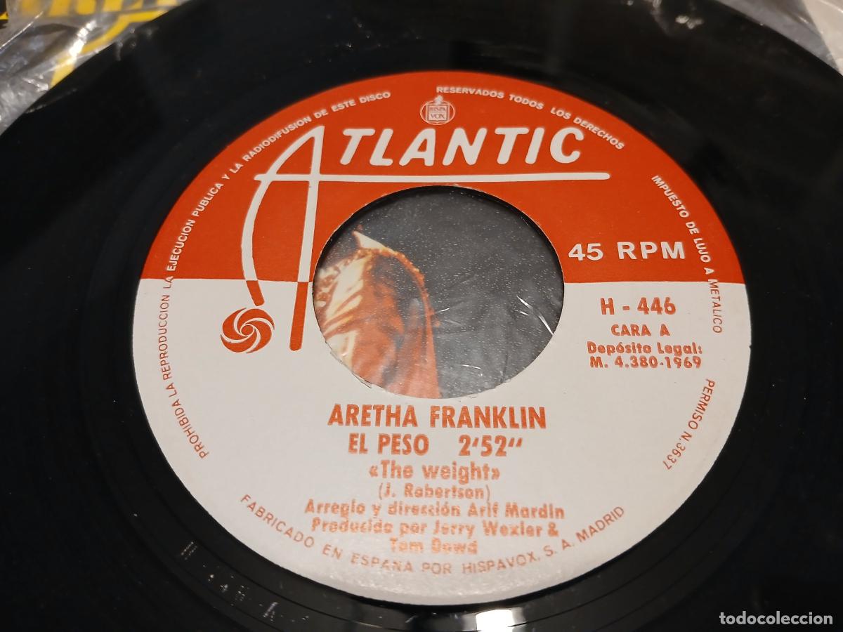 Discos de vinilo: Aretha Franklin &ndash; The Weight- (1969) single - Foto 2
