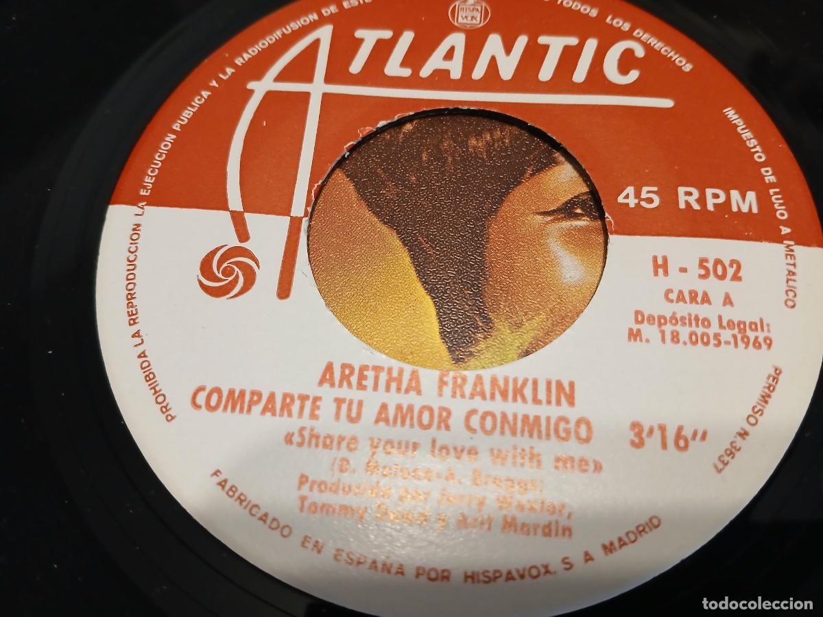 Discos de vinilo: Aretha Franklin &ndash; Comparte Tu Amor Conmigo- (1969) single - Foto 2