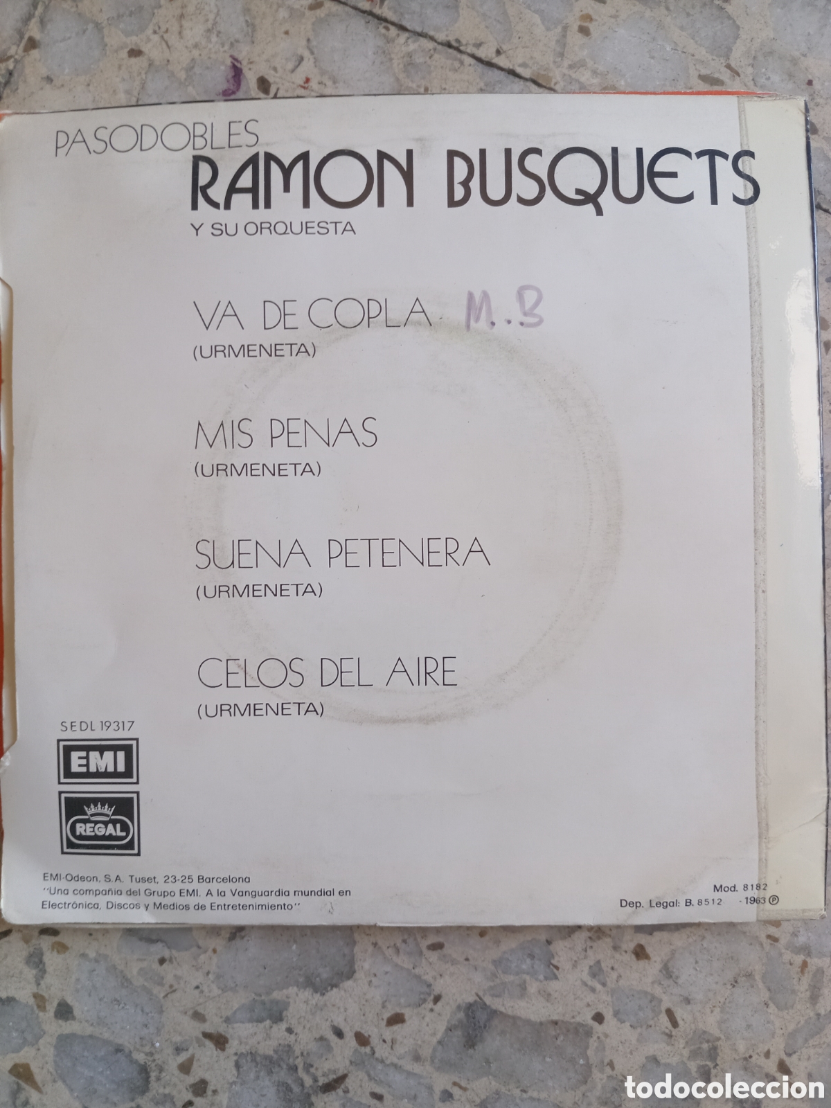 Discos de vinilo: EP RAMON BUSQUETS PASODOBLES VA DE COPLA 1963 - Foto 2