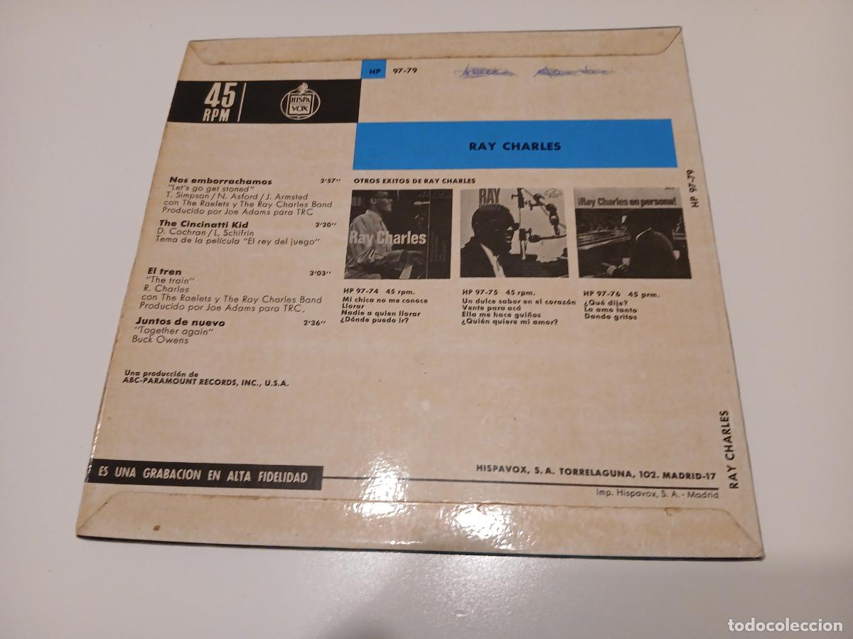 Discos de vinilo: Ray Charles &ndash; Nos Emborrachamos- (1966) single - Foto 5