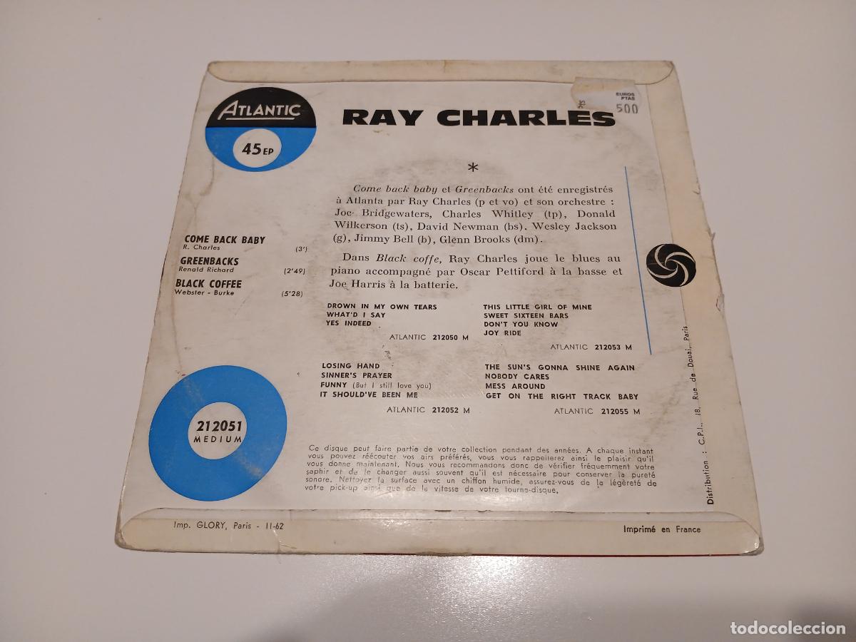 Discos de vinilo: Ray Charles &ndash; Come Back Baby- (1962) single - Foto 5